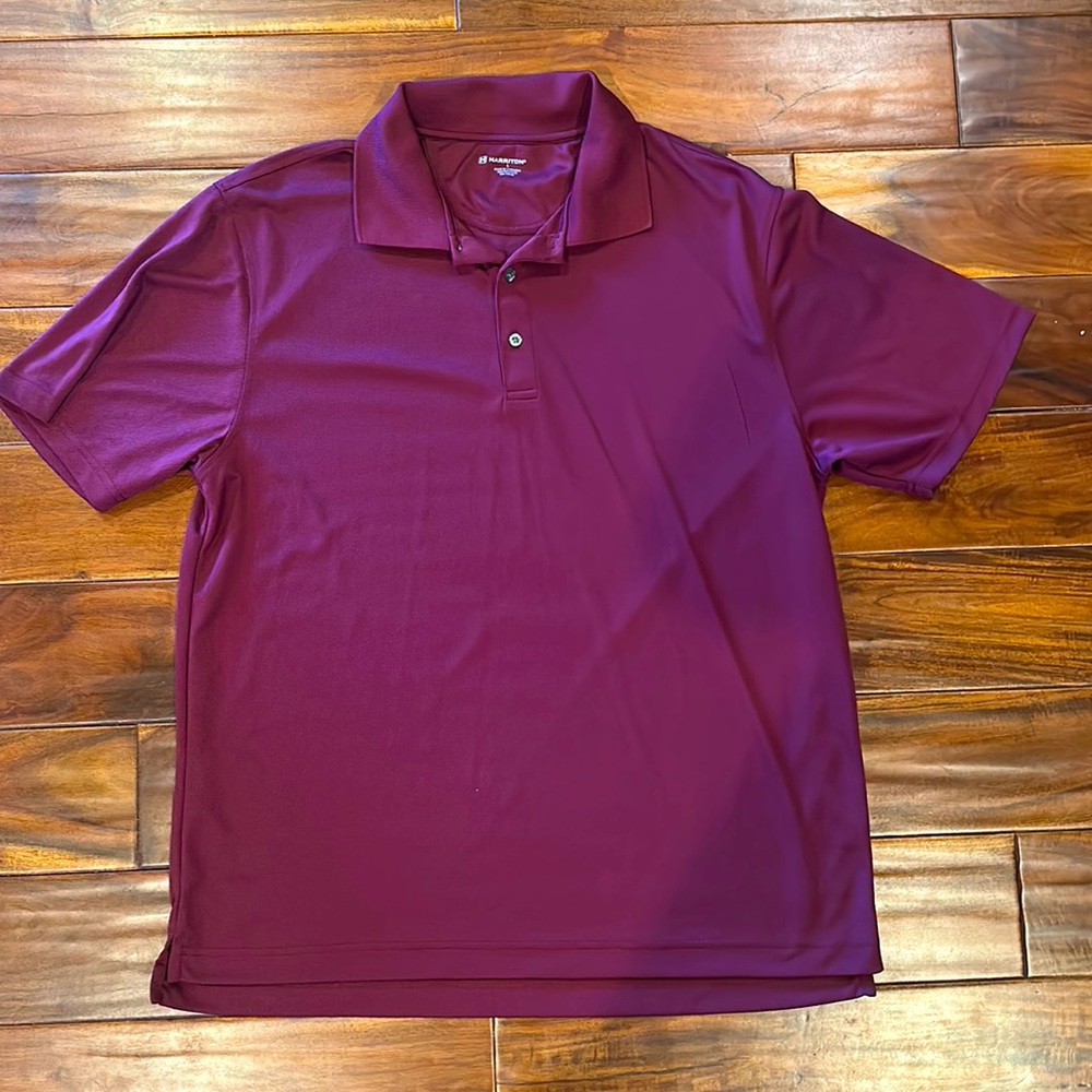 Harrington Performance Maroon Men’s Lg Collared Polo Shirt